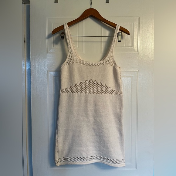 Zara Knit White Dress - Picture 4 of 6